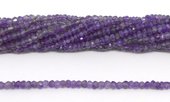 Amethyst Fac.Rondel 3x4mm strand 100 beads-beads incl pearls-Beadthemup