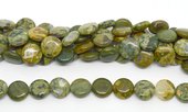 Rainforest Jasper Pol.Flat Round 16mm strand 25 beads-beads incl pearls-Beadthemup
