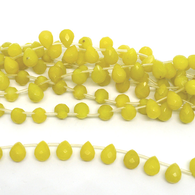 Dyed Jade Green Faceted 12mmx9mm strand 33 beads