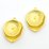 Gold Plate Brass Connector Lotus 15x17mm with pearl pin 2 pack