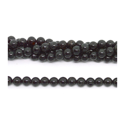 Black Tourmaline 6-7mm polished Round strand 57 beads