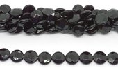 Onyx Faceted flat Round 14mm strand 28 beads-beads incl pearls-Beadthemup