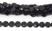 Onyx Faceted flat Round 16mm strand 25 beads-beads incl pearls-Beadthemup