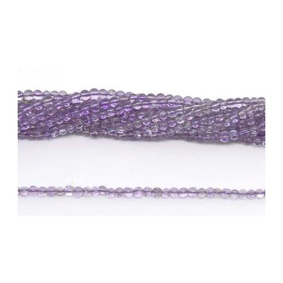 Amethyst light Polished Round 3mm beads per strand 120 beads