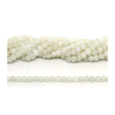 Moonstone A Polished round 6mm strand 63 beads