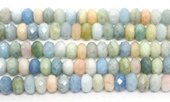 Beryl Faceted rondel 12x7mm Strand 57 beads-beads incl pearls-Beadthemup