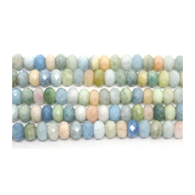 Beryl Faceted rondel 12x7mm Strand 57 beads