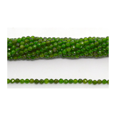 Chrome Diopside Facted round 4mm strand 100 beads