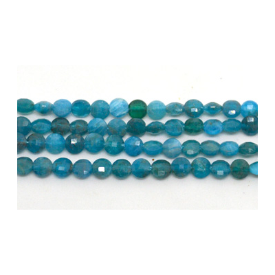 Apatite Faceted Coin 4mm EACH BEAD
