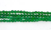 Green Onyx Faceted Coin 4mm EACH BEAD-beads incl pearls-Beadthemup