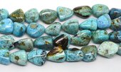 Blue Opal African Polished Nugget 18x25mm Strand 19 beads-beads incl pearls-Beadthemup