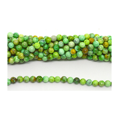 Green Variscite Polished round 6mm strand 64 beads
