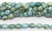 Blue Opal African Polished nugget 8x12mm strand 33 beads-beads incl pearls-Beadthemup