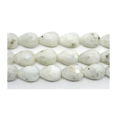 Moonstone Faceted Teardrop 15x20mm strand 20 beads
