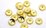 24k Gold plate Brass Rondel bead 9x2mm 5 pack