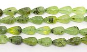 Prehnite Faceted Teardrop 12x20mm strand 19 beads-beads incl pearls-Beadthemup