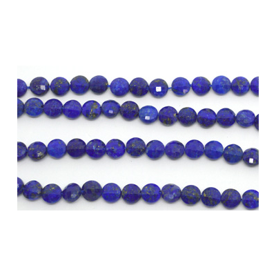 Lapis Faceted flat Round 6mm EACH BEAD