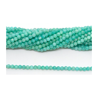 Amazonite China Polished Round 4mm strand 96 beads