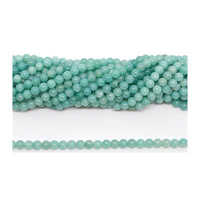 Amazonite China Polished Round 6mm strand 64 beads