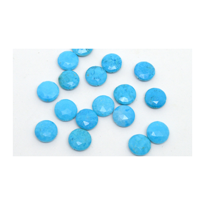 Turquoise Faced Coin app 12mm EACH BEAD