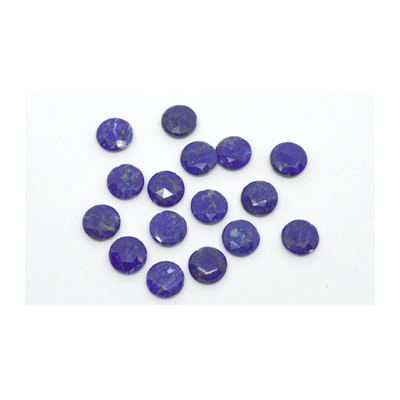 Lapis Faceted Flat Round app 12mm EACH BEAD