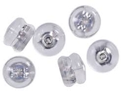 Earring Backs Surgical Steel with silicon 5 pair-findings-Beadthemup