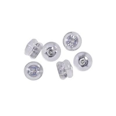 Earring Backs Surgical Steel with silicon 5 pair