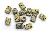 Dalmatian Jasper Matt Oval Tube 11x14mm EACH BEAD-beads incl pearls-Beadthemup