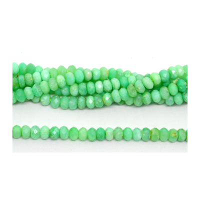 Chrysophase Australian Faceted Rondel 8x5mm Strand 73 beads