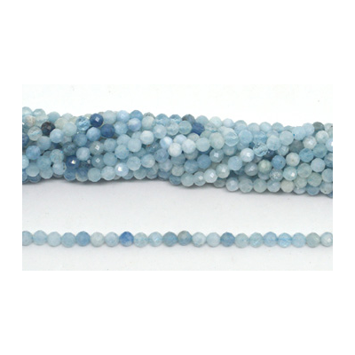 Aquamarine Faceted Round 5mm strand 80 beads