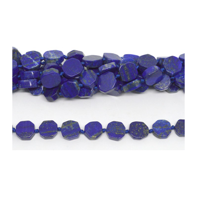 Lapis  Flat Slice app 14x14mm Strand 24 beads