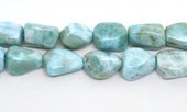 Larimar Polished Nugget 17x12mm Strtand 21 beads-beads incl pearls-Beadthemup
