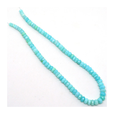 Peruvian Opal Faceted Rondel Graduated 6-9mm app 92 beads 