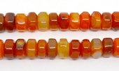 Orange Agate Rondel 15x9mm strand 43 beads-beads incl pearls-Beadthemup