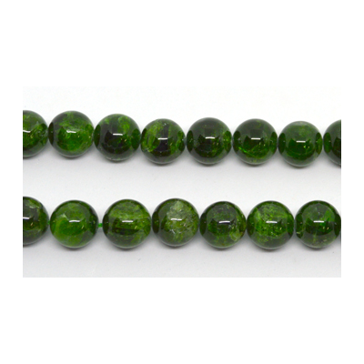 Chrome Diopside Polished round 12mm EACH BEAD