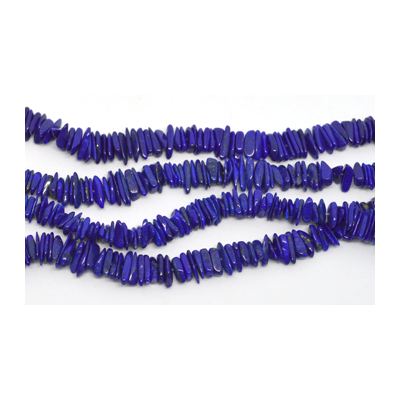 Lapis Chips approx 8-12mm long strand approx 150 beads