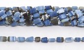 Blue Opal Faceted Nugget 9x7mm strand 28 beads-beads incl pearls-Beadthemup