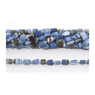 Blue Opal Faceted Nugget 9x7mm strand 28 beads