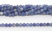 Sapphire Faceted round 8mm strand 53 beads-beads incl pearls-Beadthemup