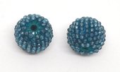 Topaz Coated 13x15mm woven 2mm beaded bead EACH-beads incl pearls-Beadthemup