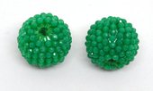 Green Onyx 13x15mm woven 2mm beaded bead EACH-beads incl pearls-Beadthemup