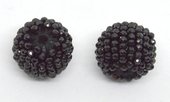 Spinel black 13x15mm woven 2mm beaded bead EACH-beads incl pearls-Beadthemup