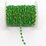 Green Onyx app 4mm Fac round Vermeil handmade Chain per Meter