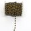 Black Spinel app 4mm Fac round Vermeil handmade Chain per Meter