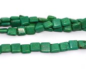 Dyed Howlite Turquiose Square 14mm strand 29 beads-beads incl pearls-Beadthemup