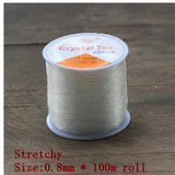 Elastic 0.8 roll approx 100 m-stringing-Beadthemup