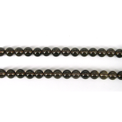 Smokey Quartz Polished Round 12mm strand 32 beads 
