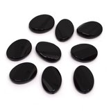 Agate Black Twist Oval 25x18mm Bead-beads incl pearls-Beadthemup