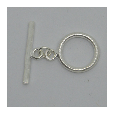 Sterling Silver Toggle brushed 17mm ring 1 pack