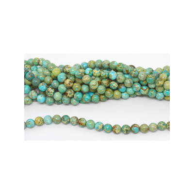 Imperial Jasper Dyed Blue pol.Round 8mm 49 beads